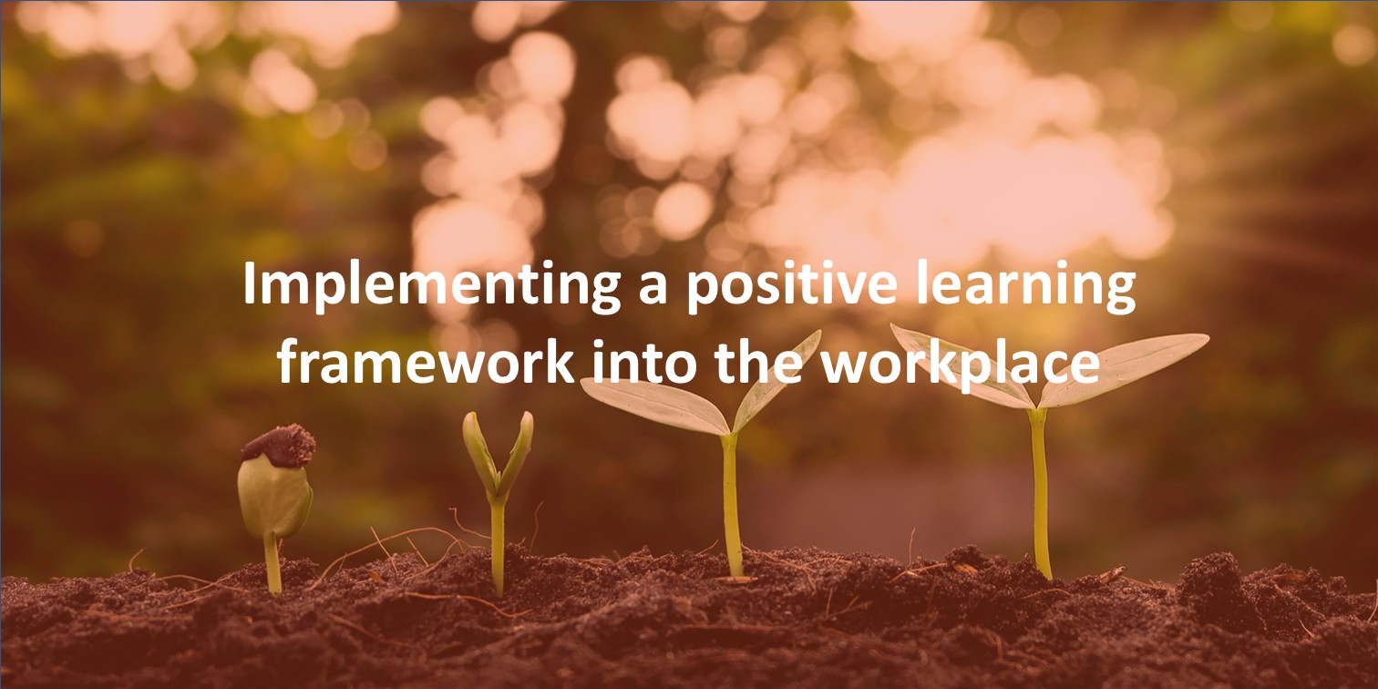 Implementing a positive learning framework into the workplace